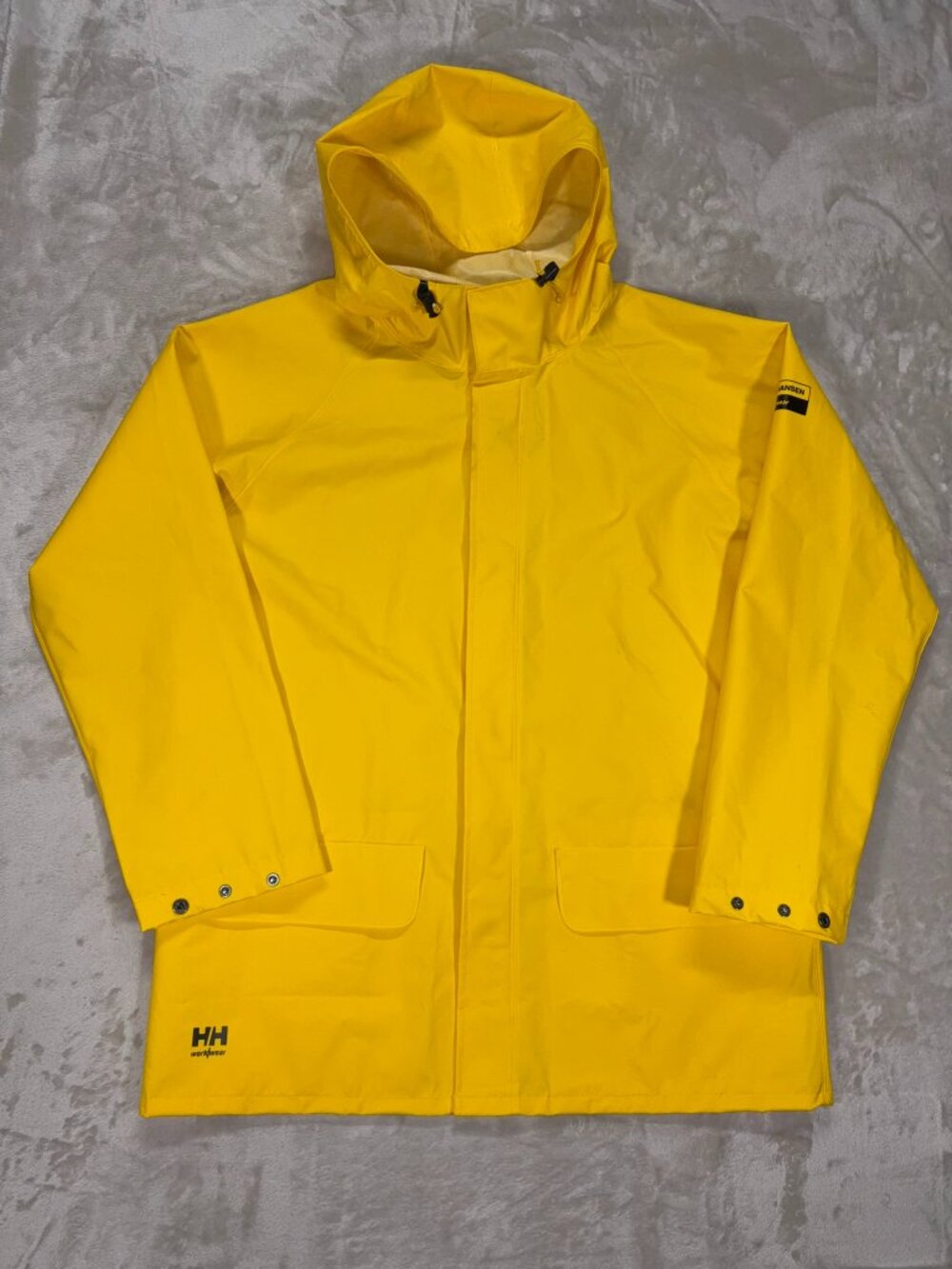 Helly Hansen Workwear Unisex Mandal Waterproof Rain Jacket Yellow - Size Large